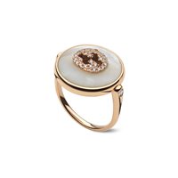 Ring Gucci Woman Interlocking in Gold YBC786765001016 - YBC786765001016